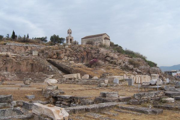 The Telestrion and the Church of Panagia Mesosporitissa