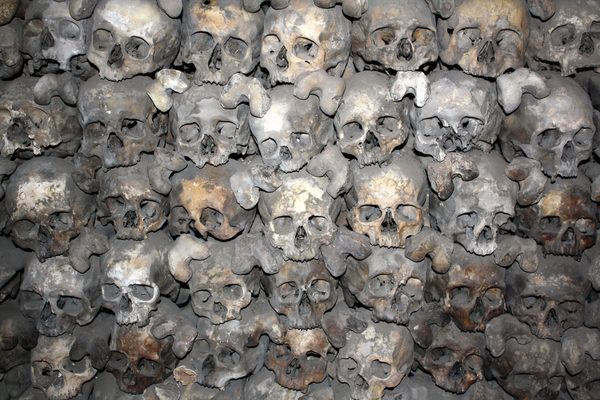 Some of the skulls beneath St. Stephan’s.