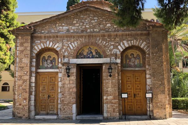 Front of church.