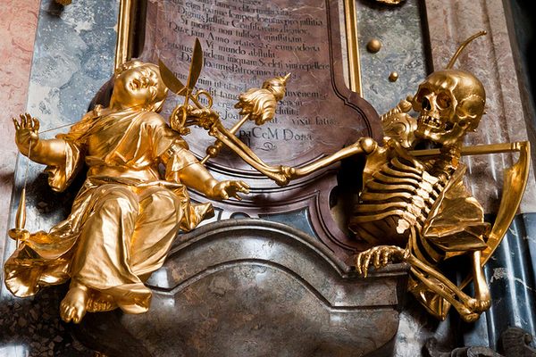Death cutting the life-thread
