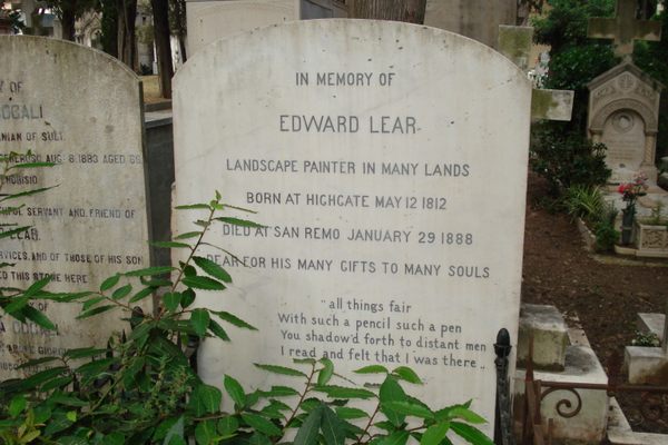 Edward Lear’s grave.