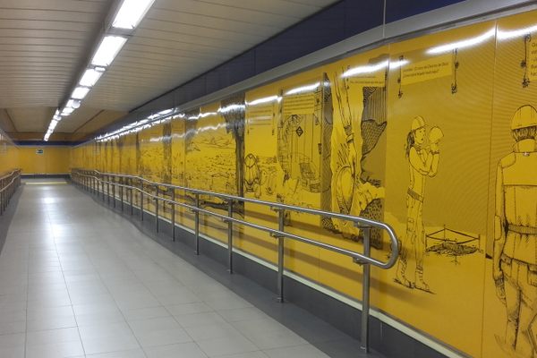The corridor that connects the two hallways.